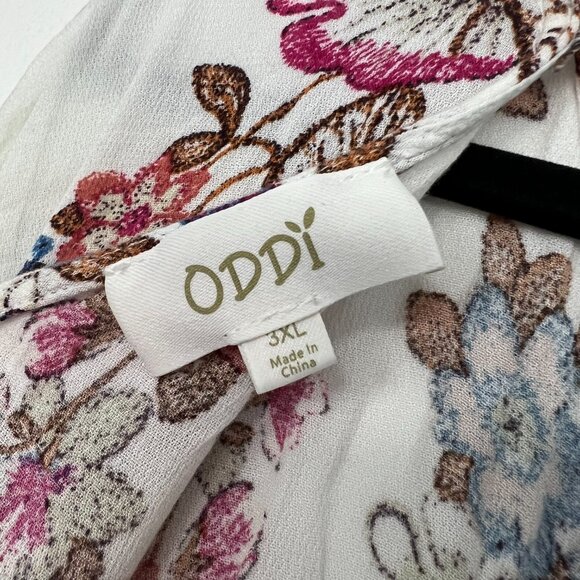 Oddy White Floral Surplice Neck Lightweight Maxi Dress 3XL XXXL - Picture 4 of 5